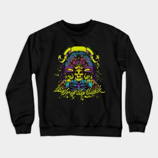 forest framed pilot skull ink spotted Crewneck Sweatshirt